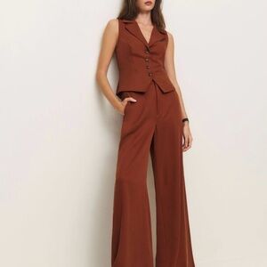 Reformation Taryn two piece Sleeveless Pantsuit- size 8, Both pieces